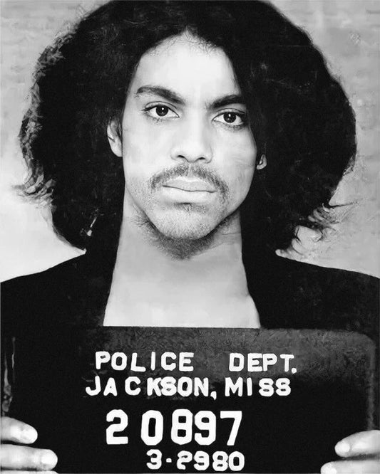 1980 Singer Prince Mugshot Photo Music Songwriter Print Poster