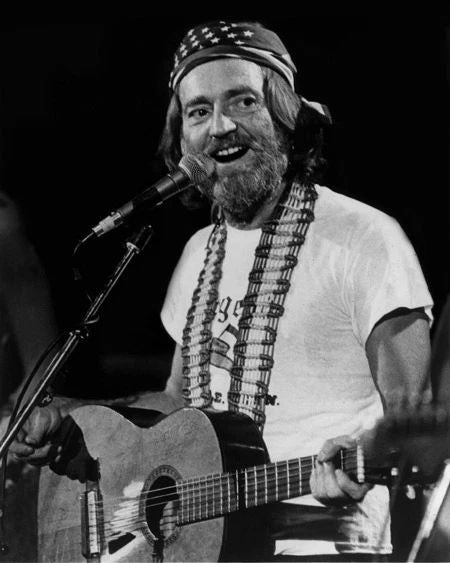 1980 Singer Willie Nelson Glossy Keychain Country Music Keychain