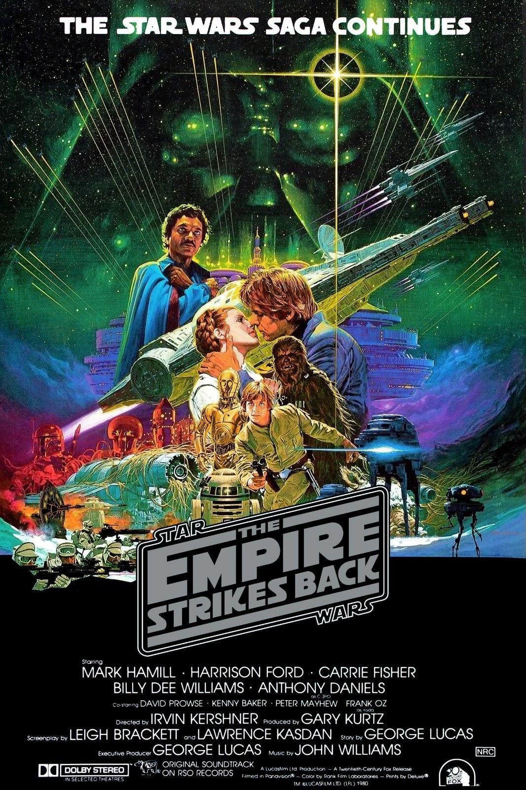 1980 Star Wars Episode V The Empire Strikes Back Movie Poster Print Vader