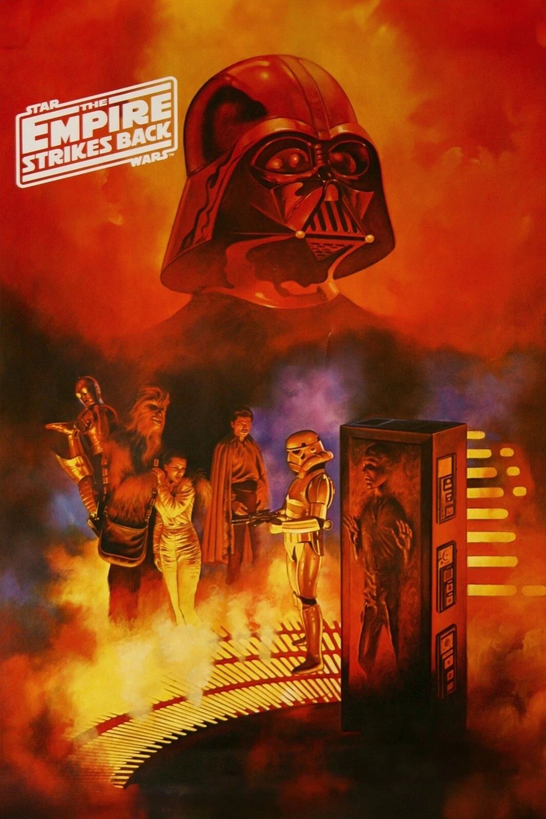 1980 Star Wars The Empire Strikes Back Movie Poster Darth Vader Han Solo