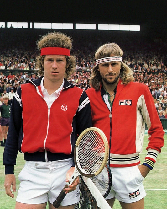 1980 Tennis Legends John Mcenroe And Bjorn Borg Glossy Magnet Print