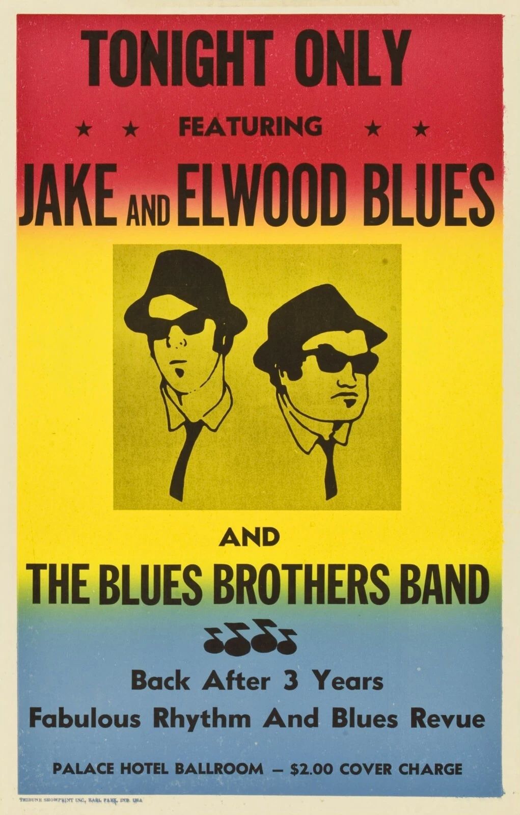 1980 The Blues Brothers Movie Poster John Belushi Dan Akroyd