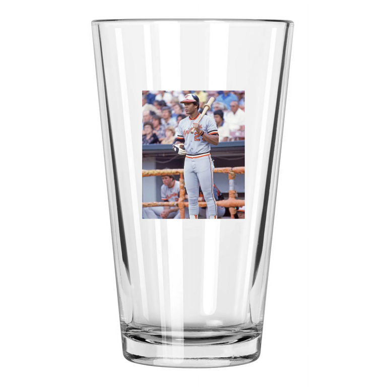 1981 Baltimore Orioles Ken Singleton Photo Baseball Pint Beer Drinking Glass