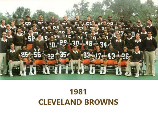 1981 Cleveland Browns Team Magnet Football Picture Nfl