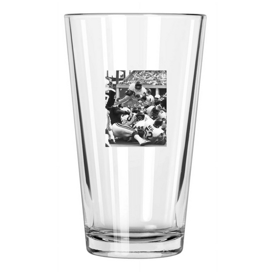 1981 Chicago Bears Walter Payton Photo Football Hof 93 Pint Beer Drinking Glass