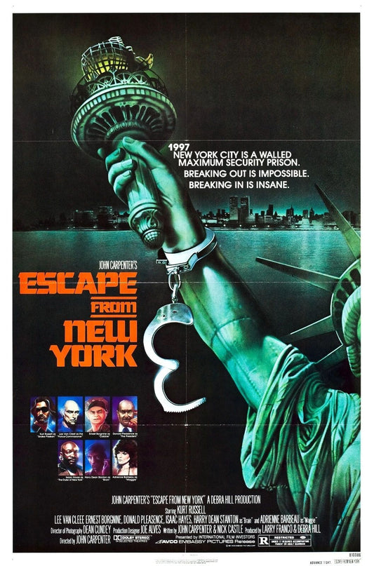 1981 Escape From New York Movie Keychain Kurt Russell Snake Isaac Hayes