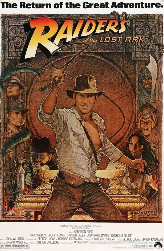 1981 Indiana Jones Raiders Of The Lost Ark Movie Poster Print Harrison Ford