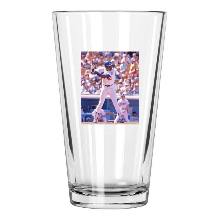 1981 Los Angeles Dodgers Dusty Baker Photo Baseball Pint Beer Drinking Glass