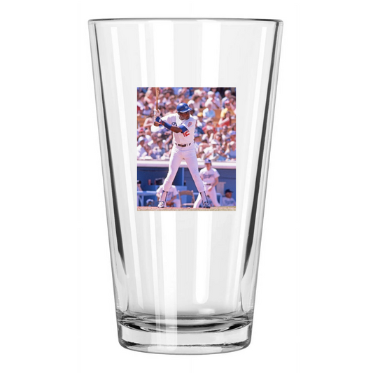 1981 Los Angeles Dodgers Dusty Baker Photo Baseball Pint Beer Drinking Glass
