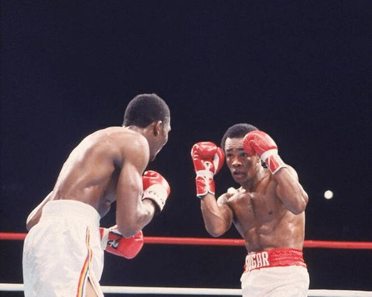 1981 Sugar Ray Leonard Vs Thomas Hitman Hearns Glossy Keychain Keychain 1