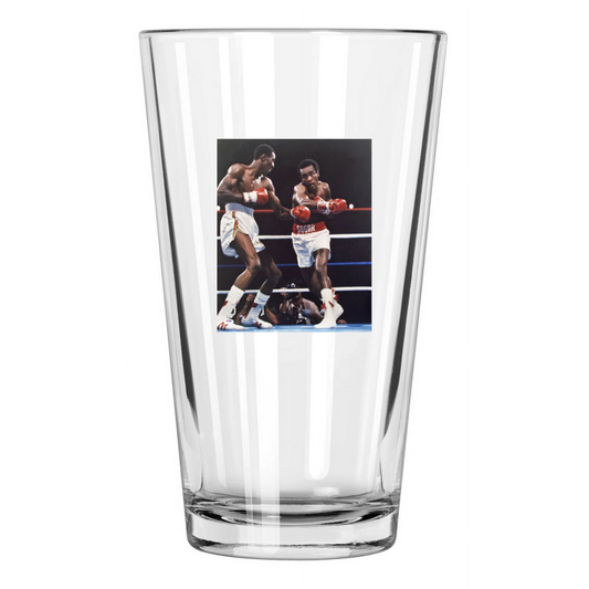 1981 Sugar Ray Leonard Vs Thomas Hitman Hearns Photo 4 Pint Beer Drinking Glass