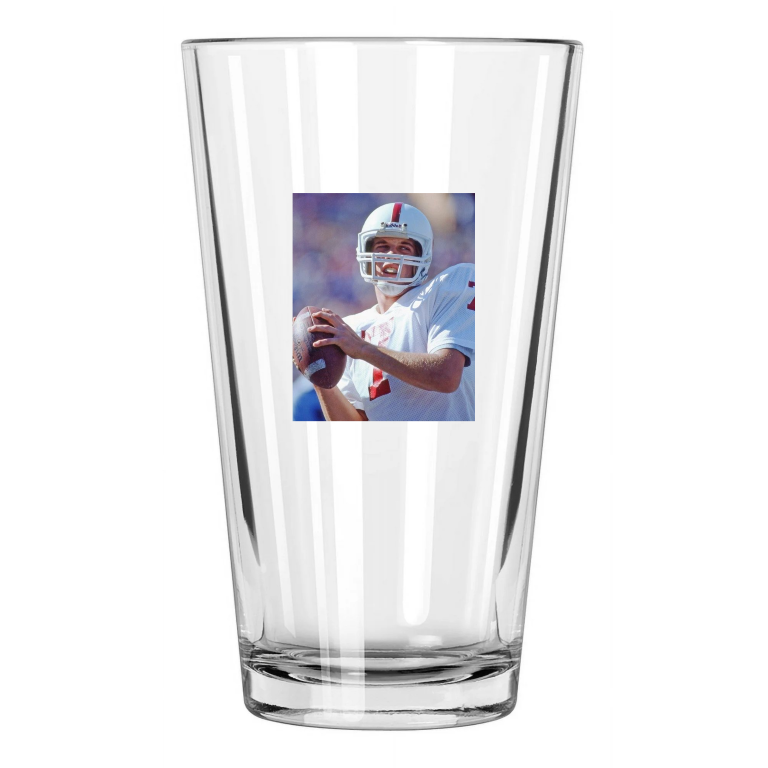 1981 Stanford Cardinals John Elway Photo College Pint Beer Drinking Glass