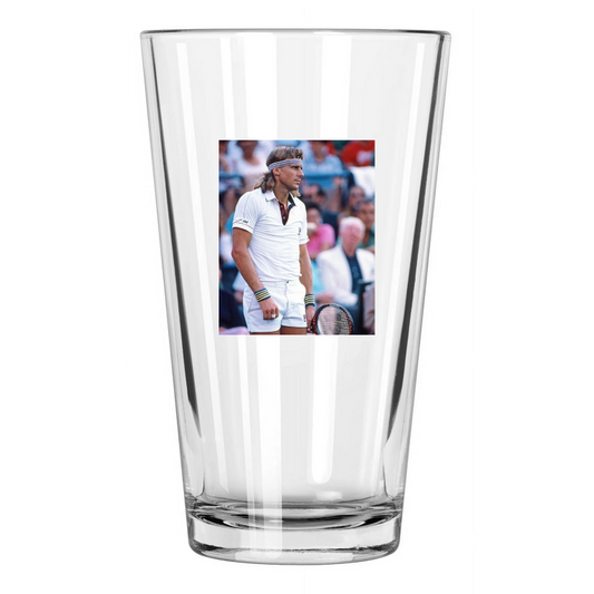 1981 Tennis Legend Bjorn Borg Photo 11 Grand Slams Pint Beer Drinking Glass