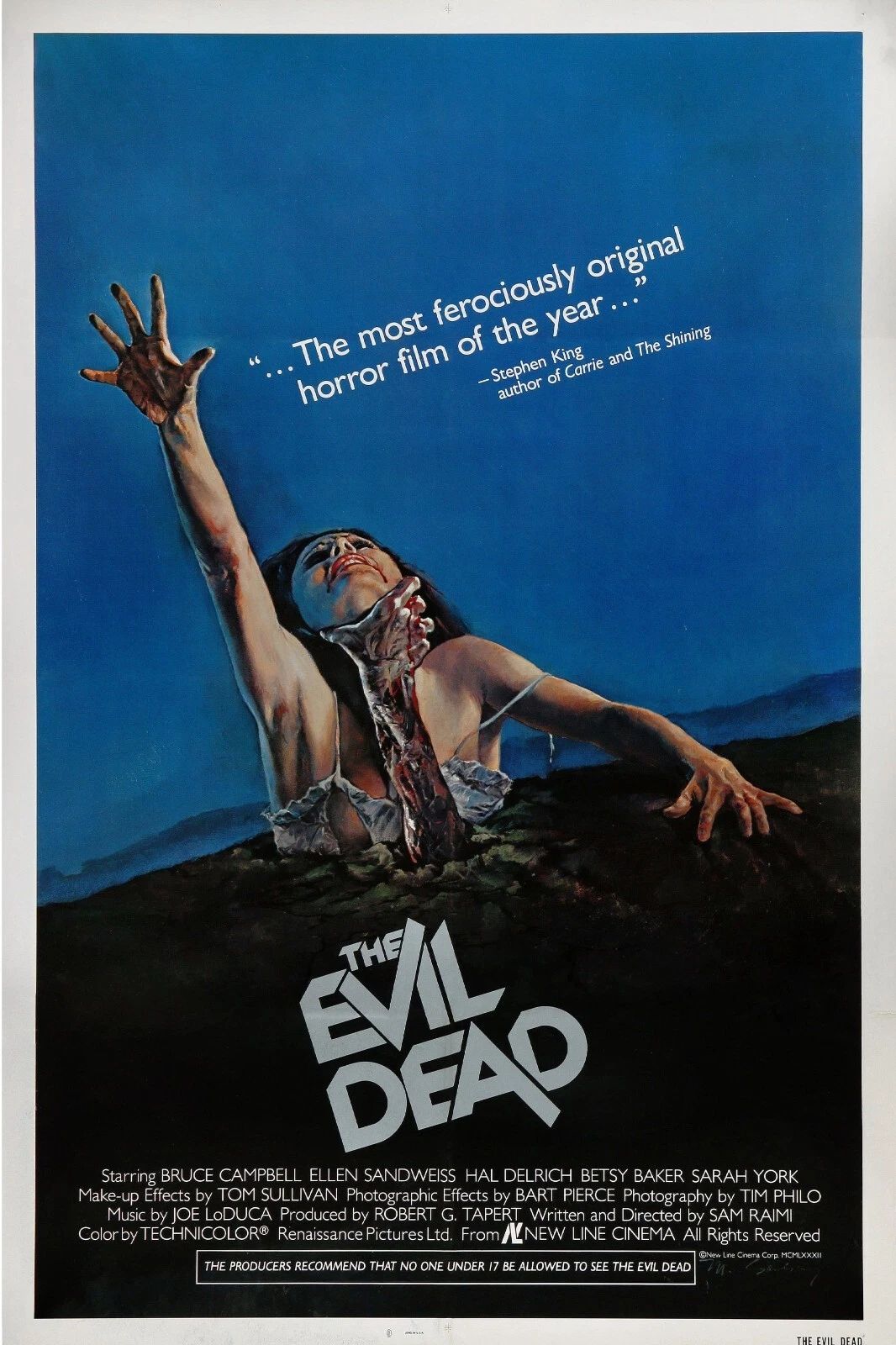 1981 The Evil Dead Movie Poster Print Ash Cheryl Bruce Campbell Horror