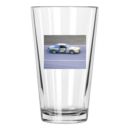 1981 Wrangler Pontiac Dale Earnhardt Photo Daytona 500 Pint Beer Drinking Glass