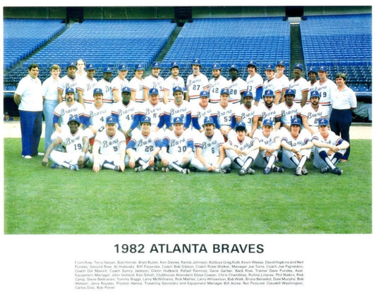 1982 Atlanta Braves Team Photo Baseball Picture Mlb