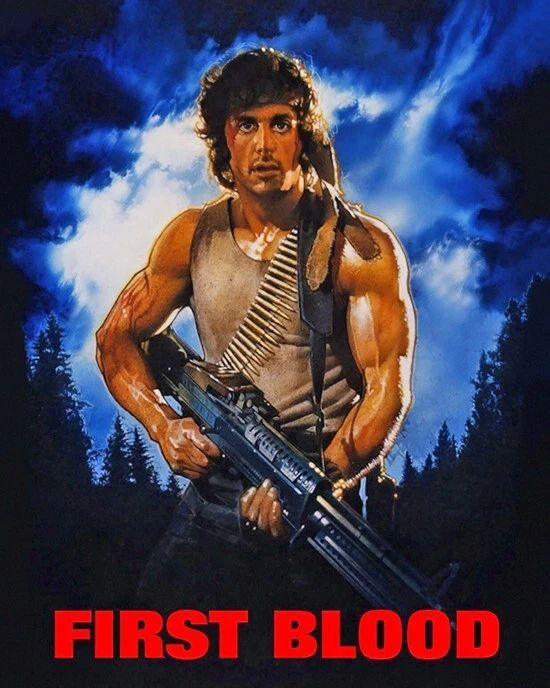 1982 Action Movie Rambo First Blood Glossy Photo Sylvestor Stallone Print 1