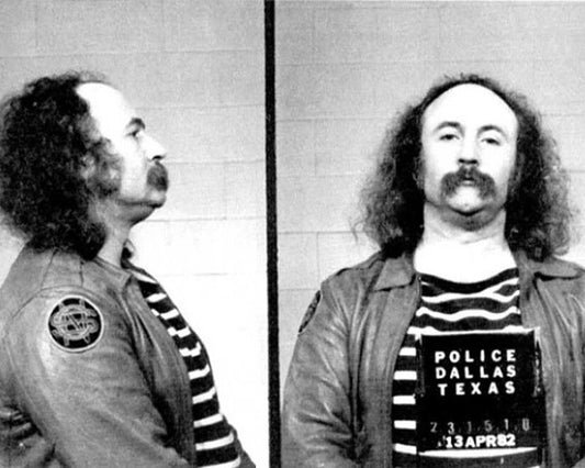 1982 Folk Singer David Crosby Glossy Mugshot Magnet Print Texas Magnet