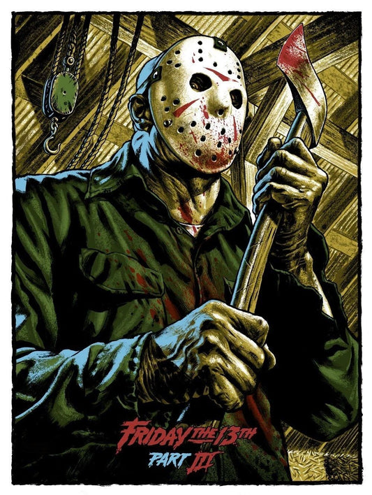 1982 Friday The 13Th Part Iii Jason Voorhees Camp Crystal Lake Print
