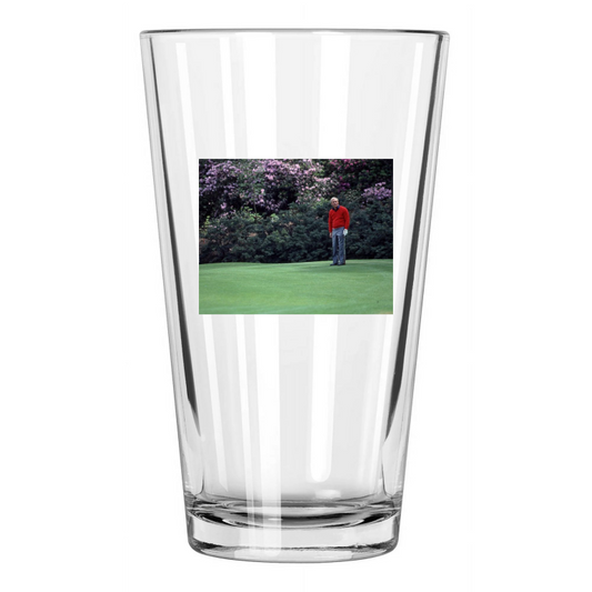 1982 Golfer Arnold Palmer Photo Golf Masters Us Open Pint Beer Drinking Glass