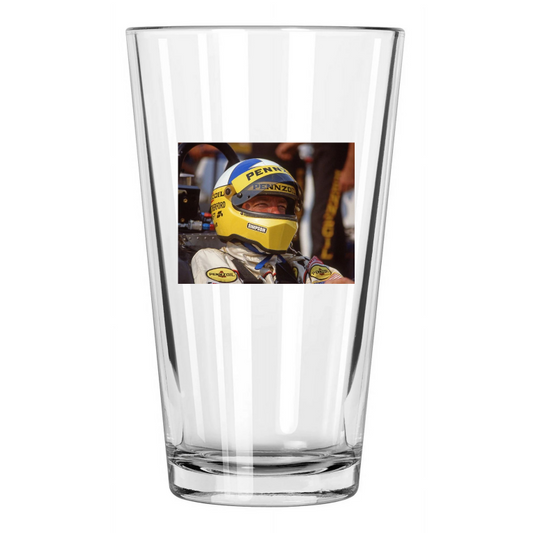 1982 Indy Driver Johnny Rutherford Indianapolis 500 Pint Beer Drinking Glass