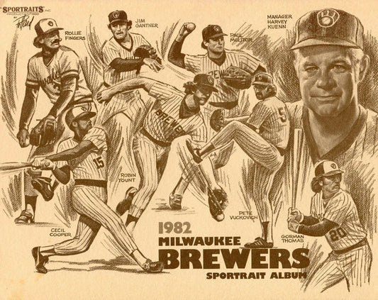 1982 Milwaukee Brewers Photo Baseball Collage Mlb 300 Piece Jigsaw Puzzle