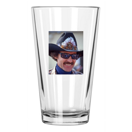 1982 Nascar Driver Richard Petty Photo Stp Winston Cup Pint Beer Drinking Glass