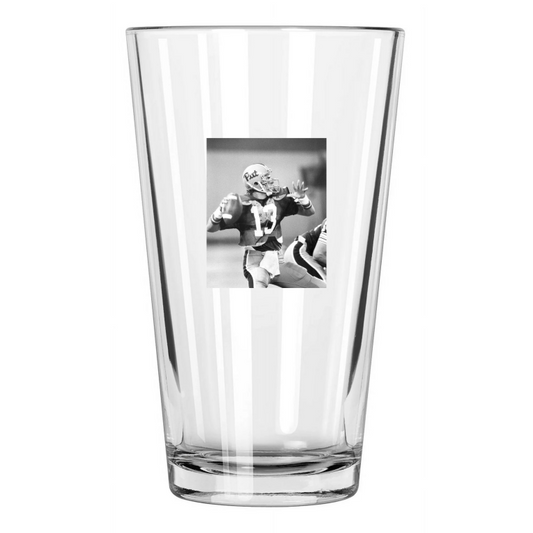 1982 Pittsburgh Dan Marino Photo College Football Pint Beer Drinking Glass