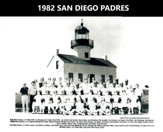 1982 San Diego Padres Team Magnet Baseball Picture Mlb With Names