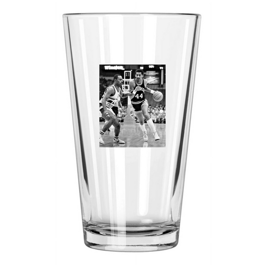 1982 San Antonio Spurs George Gervin Photo Basketball Pint Beer Drinking Glass
