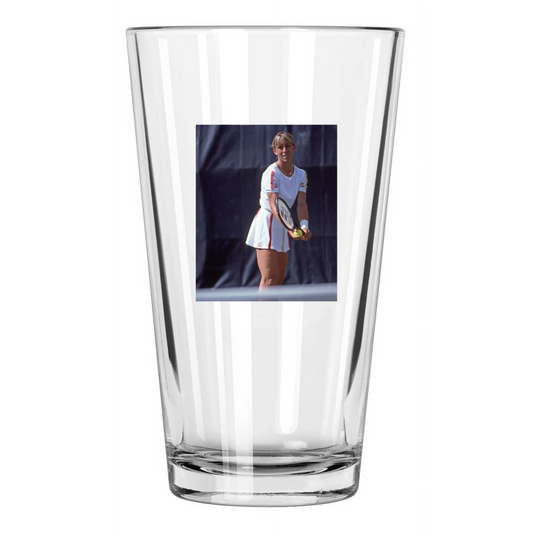 1982 Tennis Pro Martina Navratilova Photo Pint Beer Drinking Glass