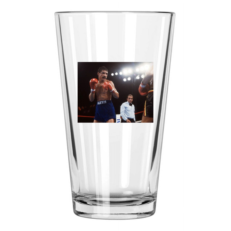1982 Welterweight Alexis Arguello Vs Aaron Pryor Boxer Pint Beer Drinking Glass