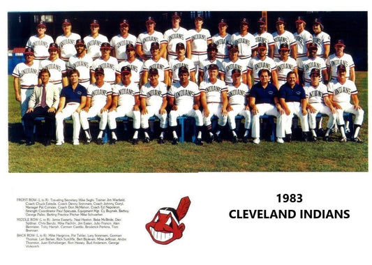 1983 Cleveland Indians Team Magnet Baseball Mlb Picture