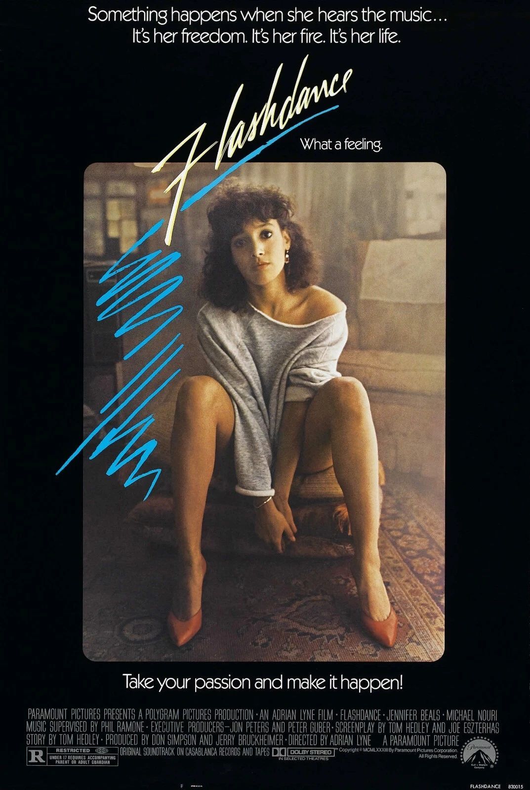 1983 Flashdance Movie Poster Jennifer Beals Alex Owens