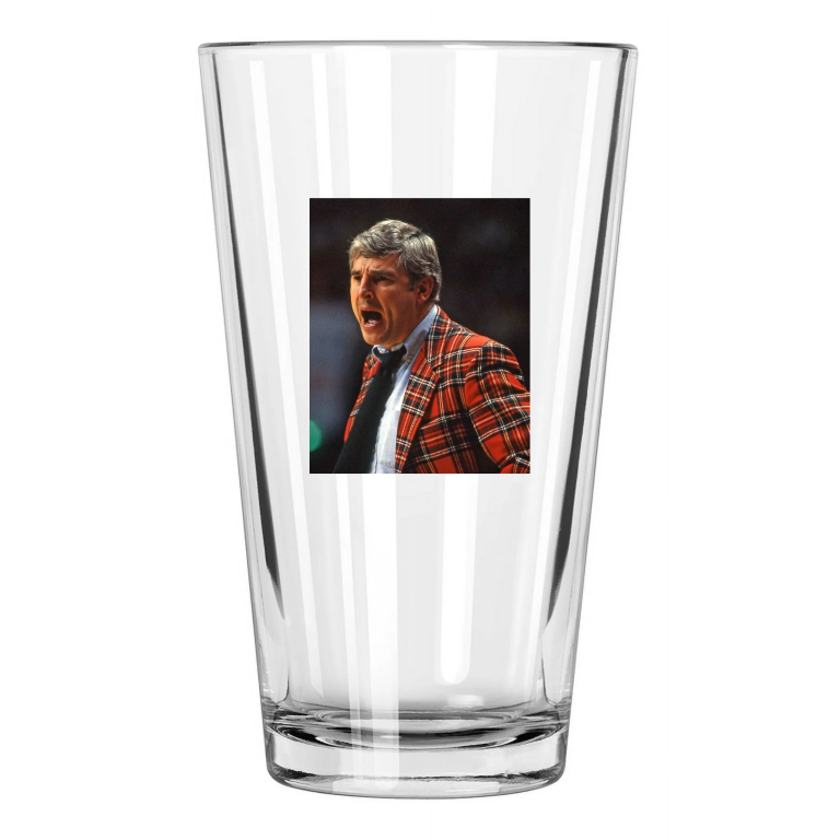 1983 Indiana Hoosiers Coach Bobby Knight Photo College Pint Beer Drinking Glass