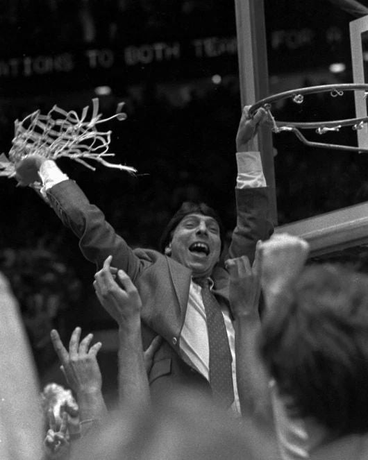 1983 Nc State Wolfpack Ncaa Champions Glossy Magnet Jimmy Valvano Print