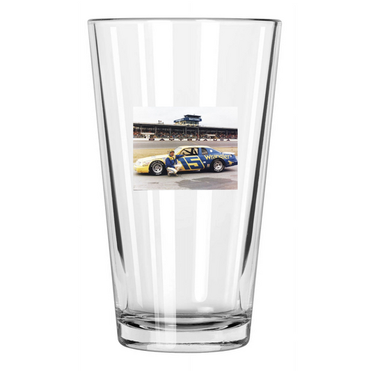 1983 Nascar Racing Dale Earnhardt Photo Race Car Pint Beer Drinking Glass
