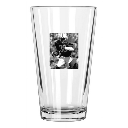 1983 Nebraska Mike Rozier College Heisman Trophy Winner Pint Beer Drinking Glass
