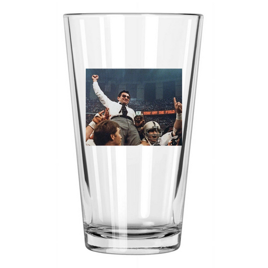 1983 Penn State Coach Joe Paterno College Championship Pint Beer Drinking Glass
