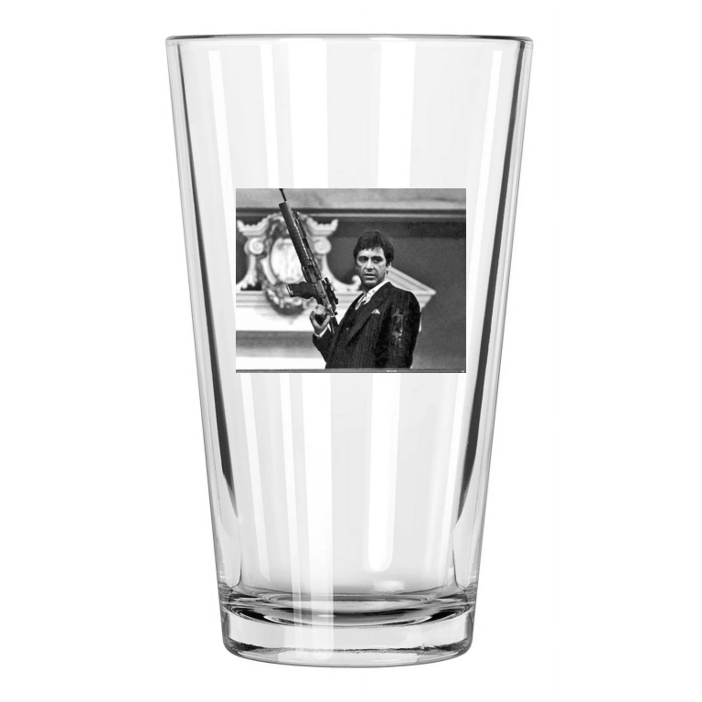 1983 Scarface Movie With Al Pacino Photo Entertainment Pint Beer Drinking Glass