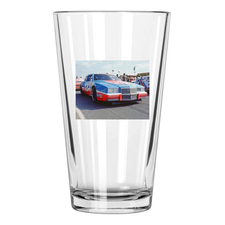 1983 Stp Pontiac Richard Petty Photo Daytona Speedway Pint Beer Drinking Glass