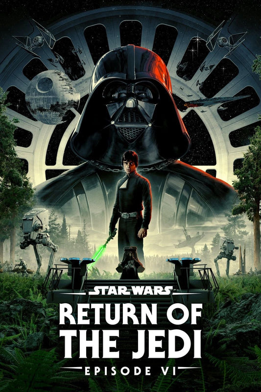 1983 Star Wars Return Of The Jedi 40Th Movie Poster Vader & Luke