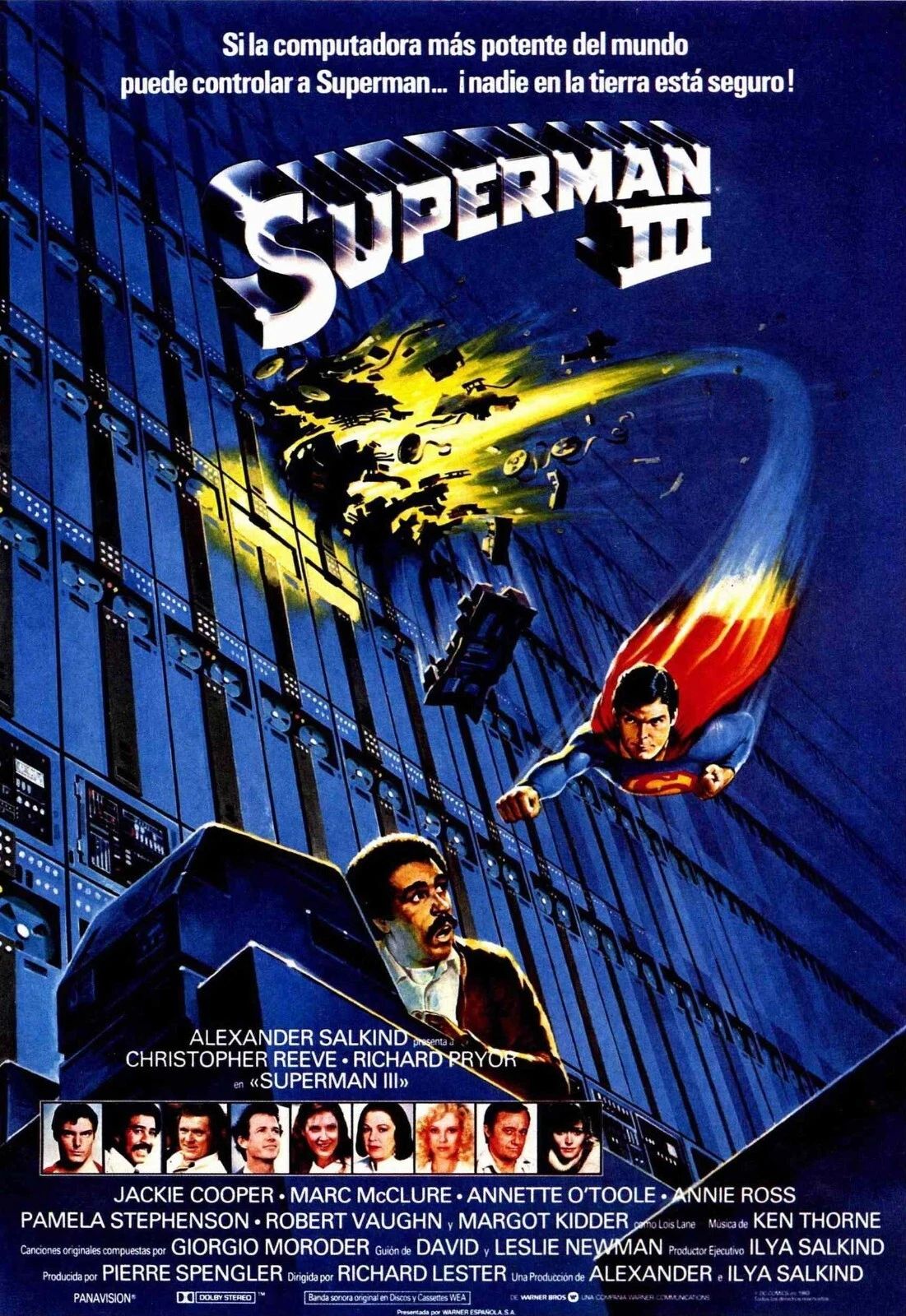 1983 Superman 3 Movie Poster Clark Kent Lois Lane Dc Christopher Reeve