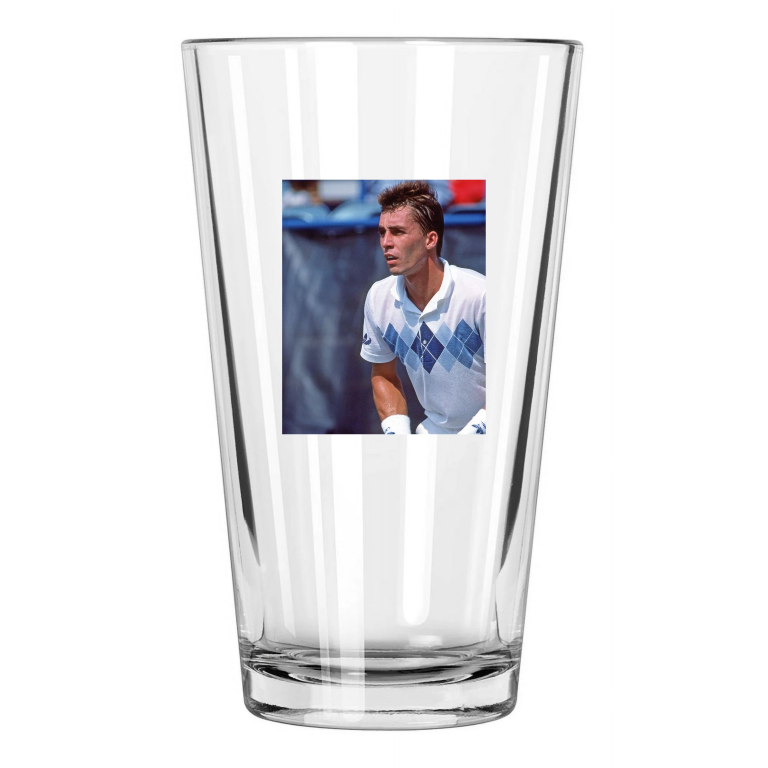 1983 Tennis Legend Ivan Lendl Photo Pint Beer Drinking Glass