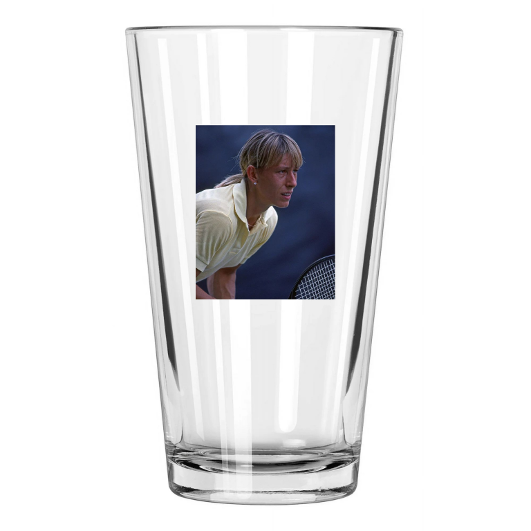 1983 Tennis Pro Martina Navratilova Photo Pint Beer Drinking Glass