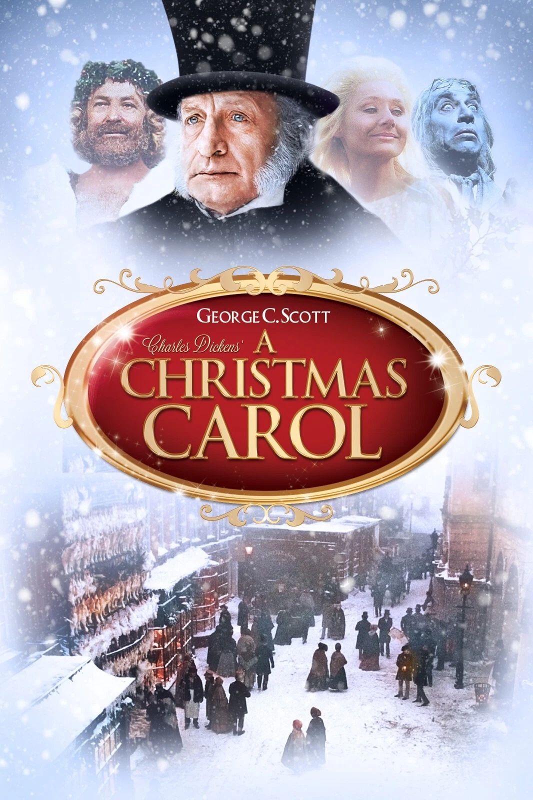 1984 A Christmas Carol Movie Poster Ebenezer Scrooge Tiny Tim Marley