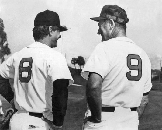 1984 Boston Red Sox Carl Yastrzemski And Ted Williams Glossy Photo Poster