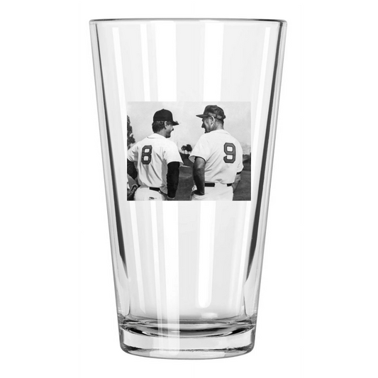 1984 Boston Red Sox Carl Yastrzemski And Ted Williams Pint Beer Drinking Glass