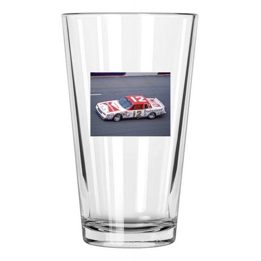 1984 Budweiser Chevrolet Neil Bonnett Photo Daytona 500 Pint Beer Drinking Glass