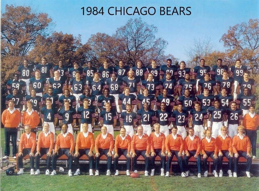 1984 Chicago Bears Team Photo Football Picture Nfl